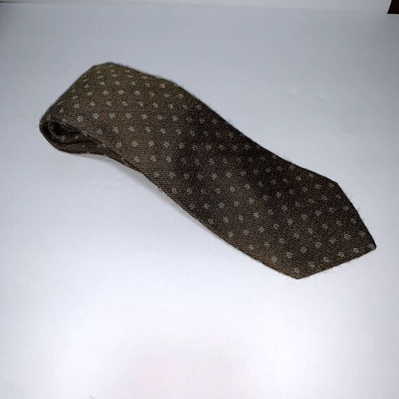 VINTAGE MEN'S DOT 65% WOOL AND 35% SILK  DONNA KARAN SIGNATURE TIE. - Picture 1 of 8
